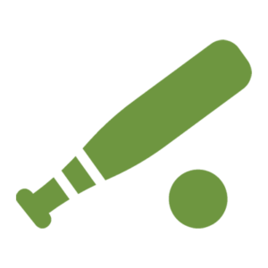 Got Game training baseball and bat illustration