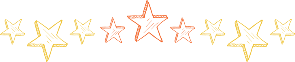 stars - reviews colorful illustrated stars